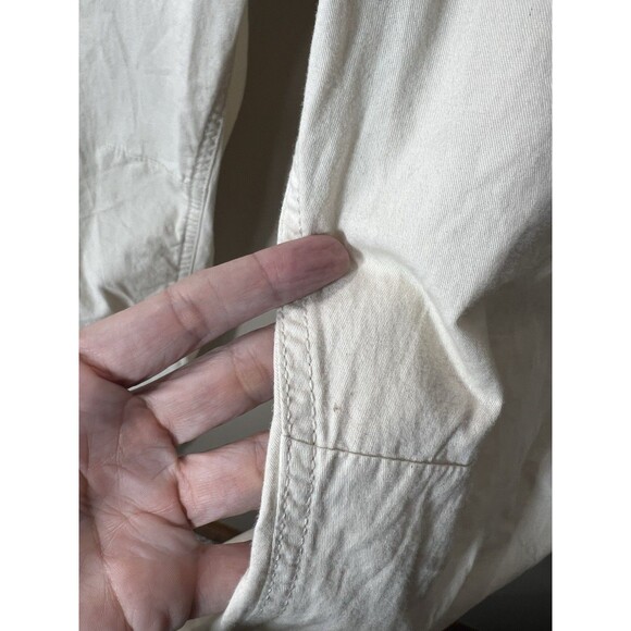 Hollister Adjustable Rise Parachute Baggy Utility Pants Cream Y2K Men XL NEW - Picture 12 of 13